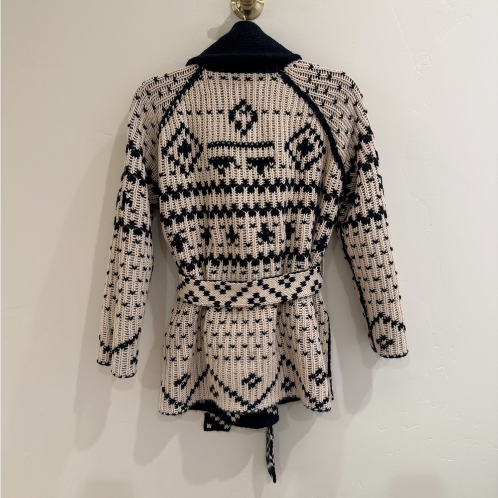 THE GREAT. Shepherd reversible cardigan Navy and Cream Knit. SOLD OUT ONLINE - Picture 12 of 13